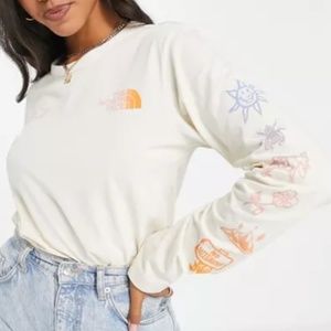The North Face Himalayan Bottle Source long sleeve t-shirt in vintage white